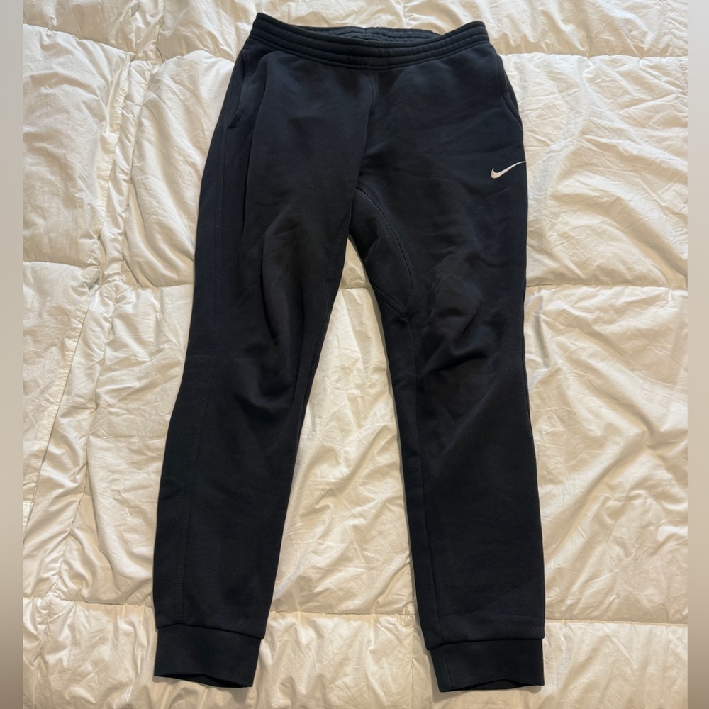 Nike Kids Dark Joggers with White Swoosh